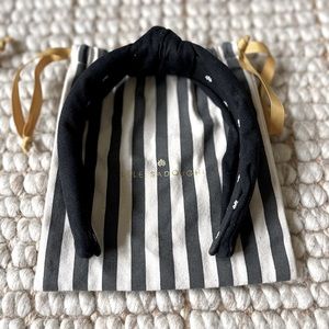 Lele Sadoughi classic black canvas headband